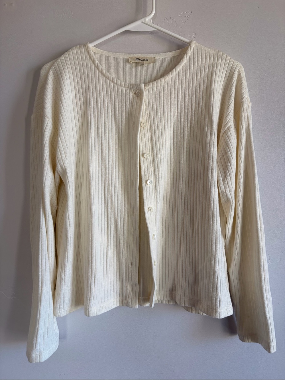 Madewell Cream Button-Up Cardigan - Picture 7 of 9